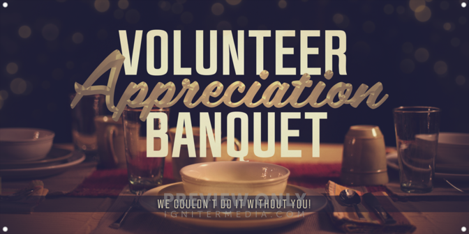 Volunteer Appreciation Banquet - Print-Ready Horizontal Banners ...