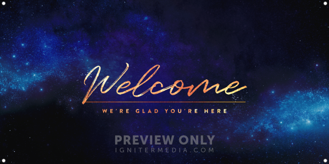 Starry Night - Welcome - Print-Ready Horizontal Banners | Igniter Media