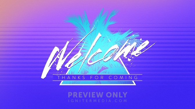 Summer Vaporwave - Welcome - Title Graphics | Igniter Media