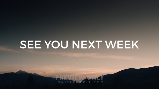 Adirondacks - See You Next Week - Title Graphics | Visual Media Church