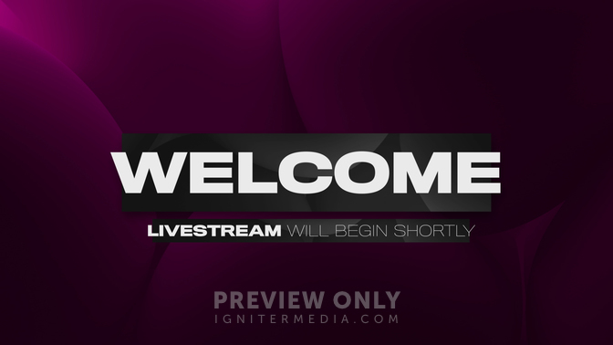 Livestream - Welcome Purple - Title Graphics | Pixel Preacher