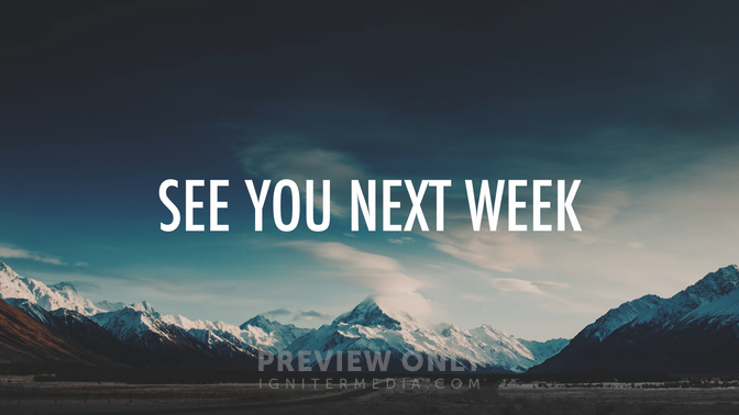 Aoraki - See You Next Week - Title Graphics | ProContent