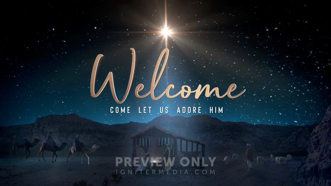 Starry Night Nativity - Welcome - Title Graphics | Life Scribe Media