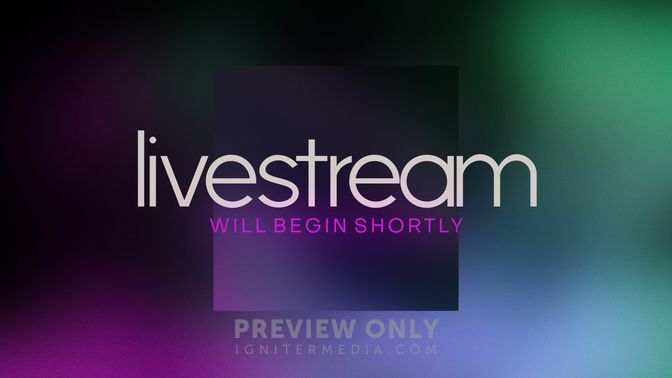 Clean and Modern - Livestream Will Begin Shortly - Title Graphics