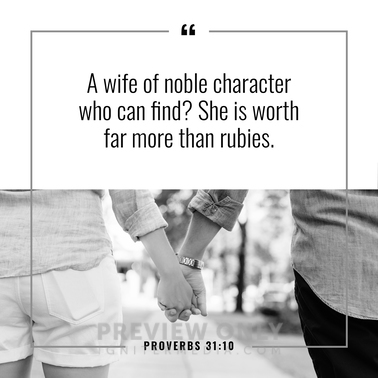 A Wife Of Noble Character Who Can Find... - Social Media Graphics ...