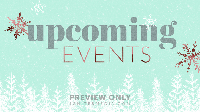 Upcoming Events - Title Graphics | Neely Wang