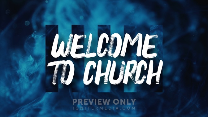 Fluorescent - Welcome To Church - Title Graphics 