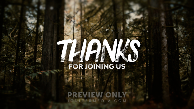 Cathedral Forest - Thanks for Joining Us - Title Graphics | ProContent