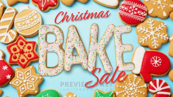 Christmas Bake Sale - Title Graphics | Church Visuals