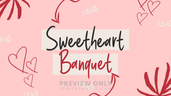 Sweetheart Banquet Title Graphics Church Visuals   Image