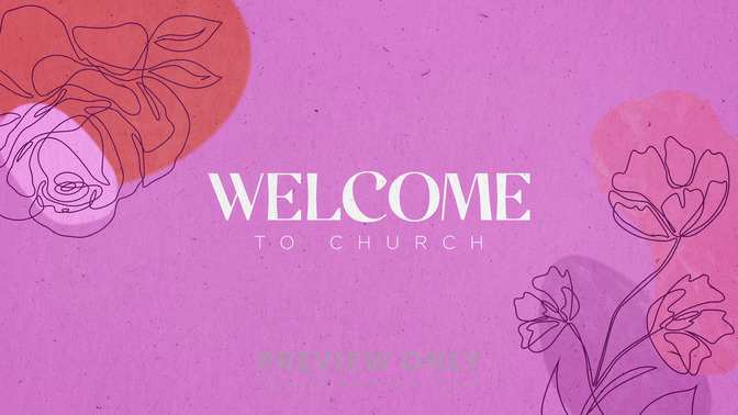 Floral Lines - Welcome To Church - Title Graphics | Igniter Media