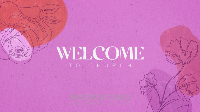 Floral Lines - Welcome To Church - Title Graphics | Igniter Media