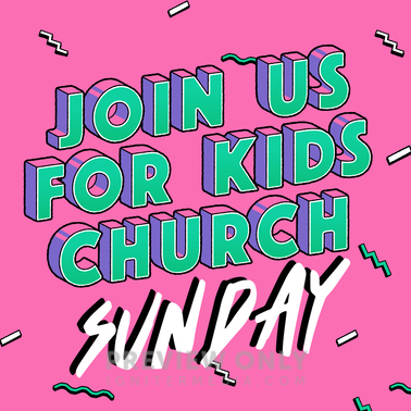 Join Us For Kids Church Sunday - Social Media Graphics | Church Visuals