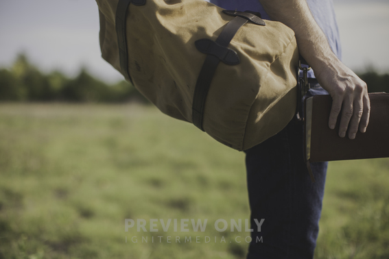 A Man Carrying A Bag And Bible Stock Photos Pearl   Image