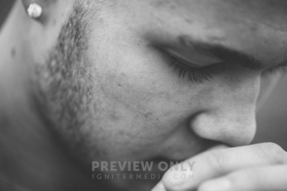 Close-Up Of The Face Of A Man In Prayer - Stock Photos | Pearl