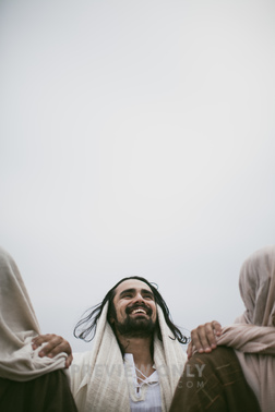 Jesus Laying His Hands On Shoulders Of Disciples. - Stock Photos | Pearl