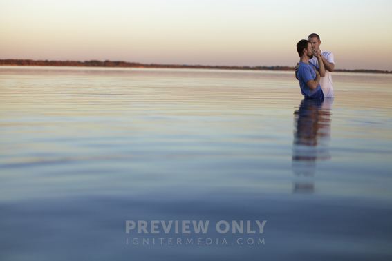 Man Being Baptized In A Lake - Stock Photos | Pearl